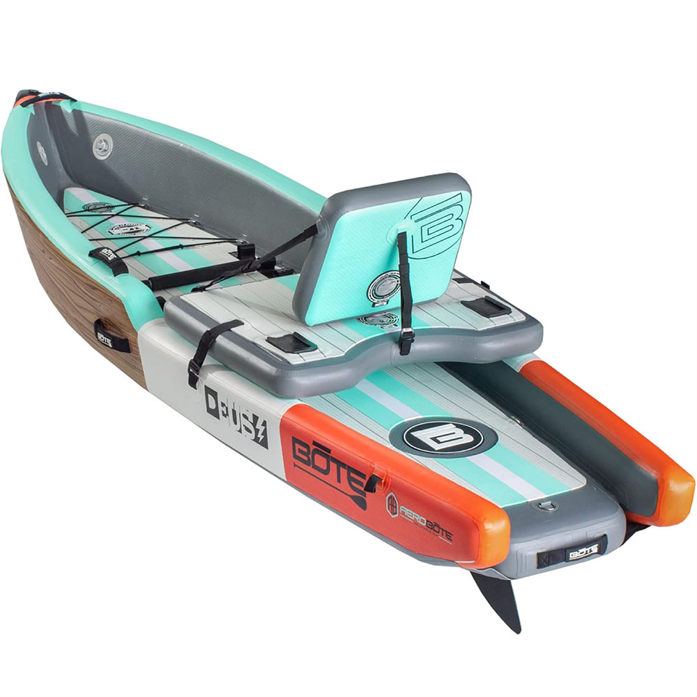 BOTE Deus Aero Inflatable MagnePod Compatible Kayak for Adults and Kids Including Travel Bag, 1 Person Single Seater, Inflatable Kayak for Recreational Fishing Hunting Leisure
