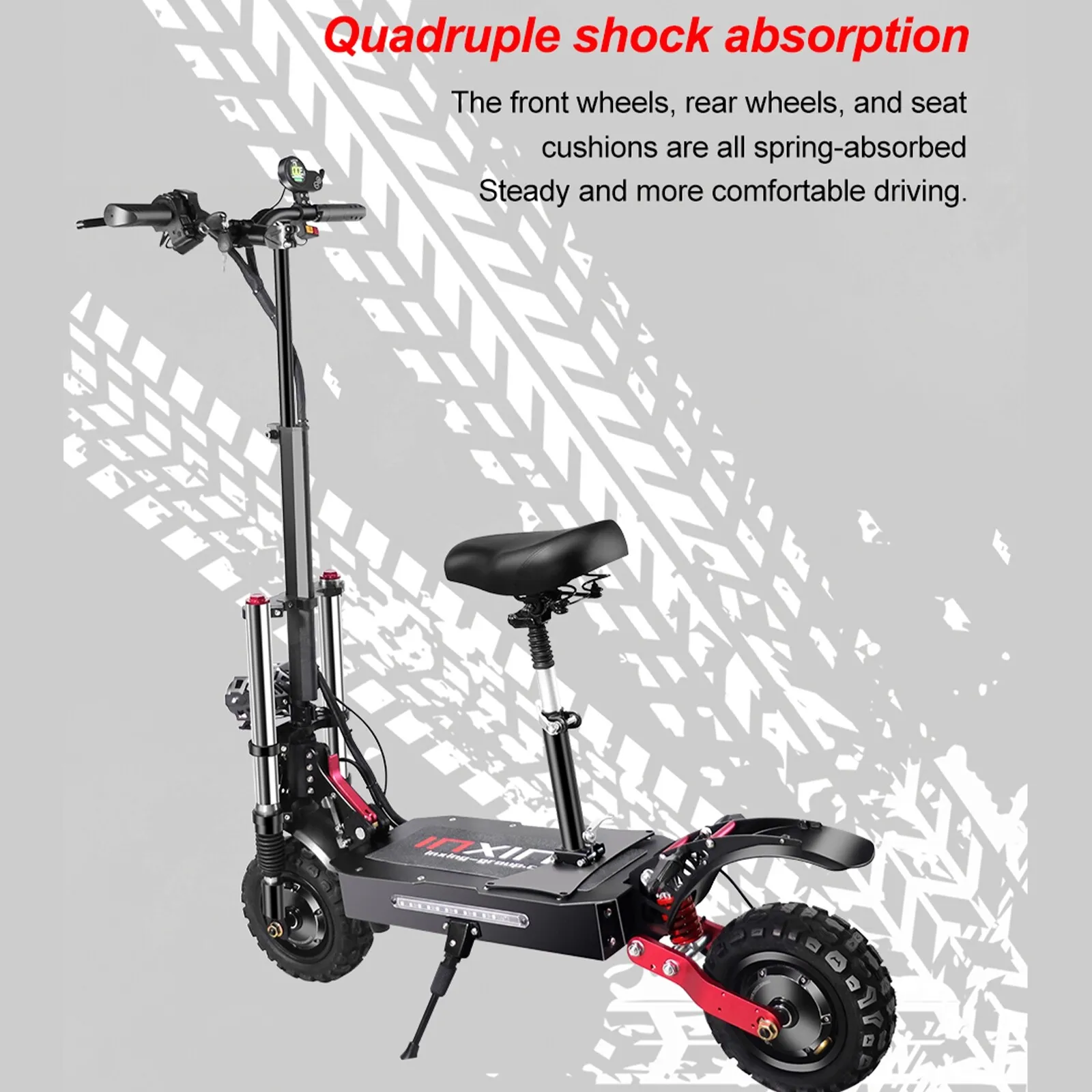 5600w Electric Scooter 60v Adult Dual Motor Fast Speed 11inch Off Road Tires