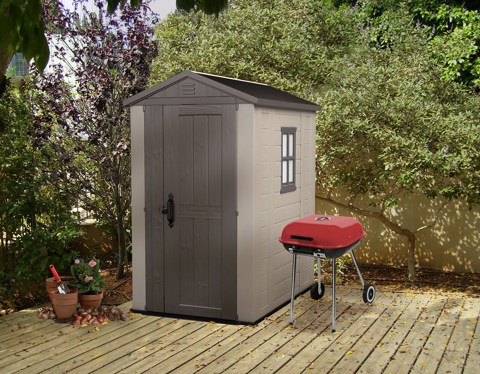 【Storage Shed】4x6 Outdoor Storage Shed, Store Patio Furniture, Garden tools, Bike accesories, Lawn Mowers