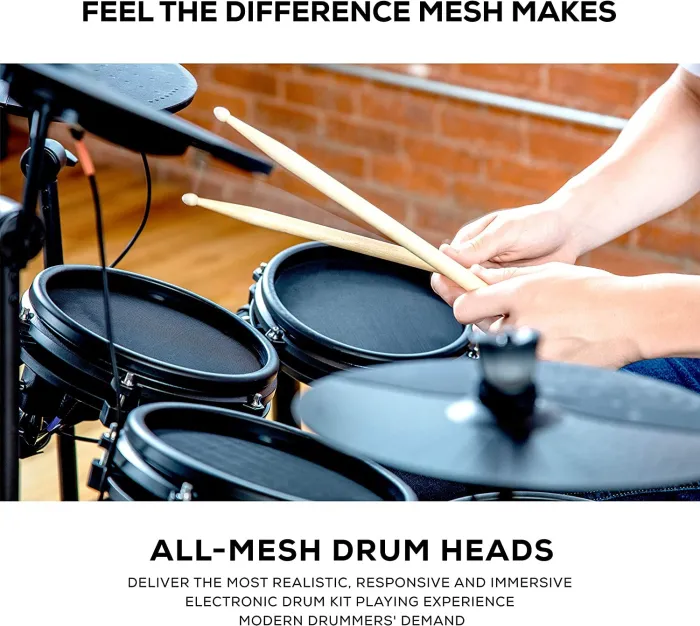 Alesis Drums Nitro Mesh Kit Bundle – Complete Electric Drum Set