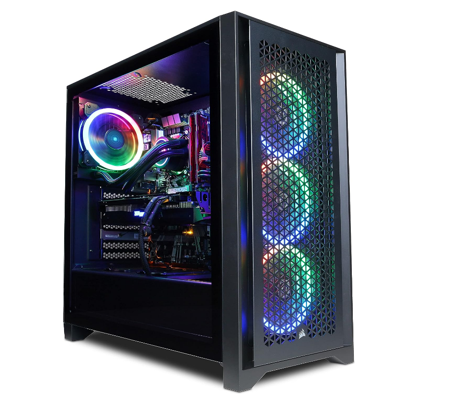 CYBERPOWERPC Luxe Gaming PC - Intel Core i9-11900KF, Nvidia RTX 3060 12GB, 32GB RAM, 1TB NVMe SSD, 650W 80+ PSU, Wi-Fi, Liquid Cooling, Windows 11, 4000D Airflow