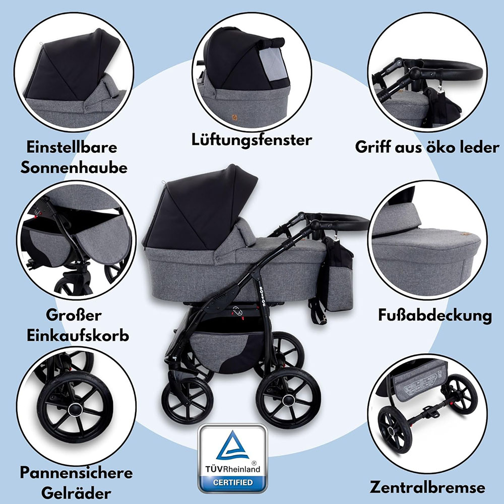 Boston 3-in-1 Combination Stroller