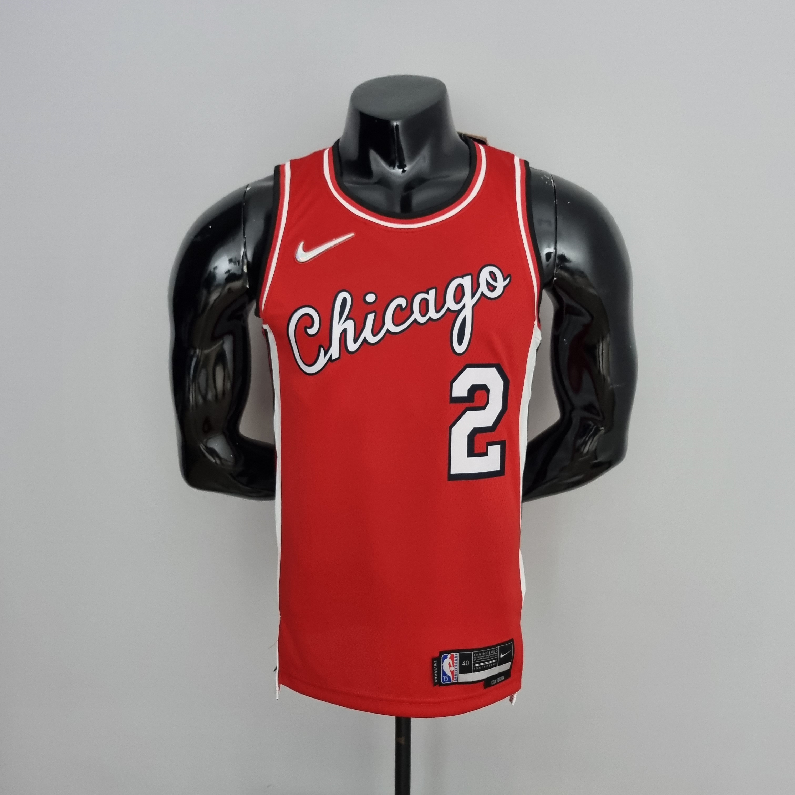 Lonzo Ball Chicago Bulls 75th Anniversary 2022 City Edition Swingman Jersey Red