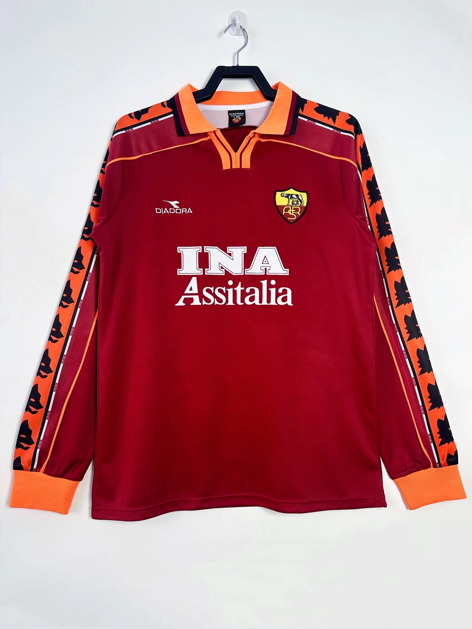 AS Roma Home Long Sleeve Retro Jersey 1998/99
