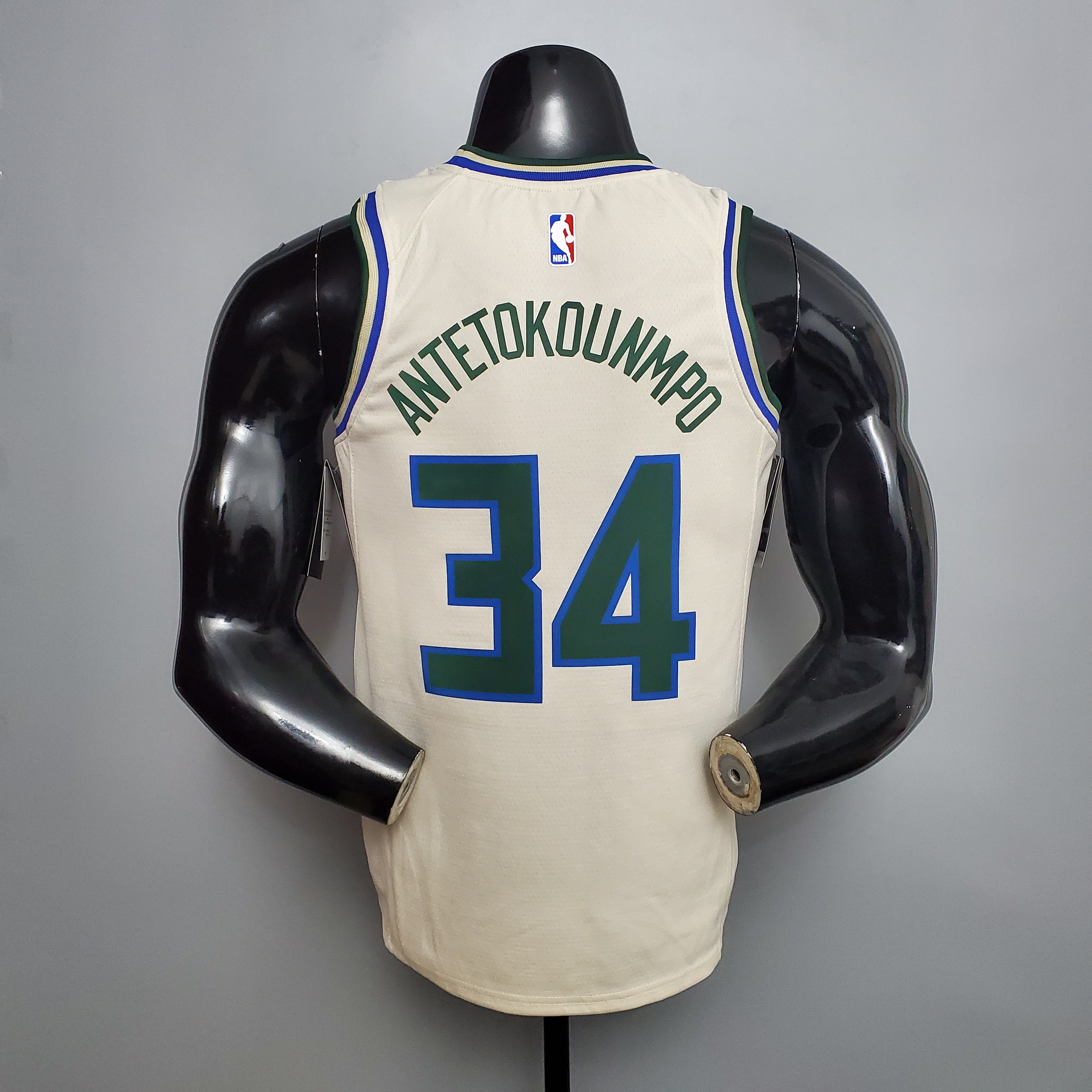 Giannis Antetokounmpo Milwaukee Bucks Swingman Jersey Beige